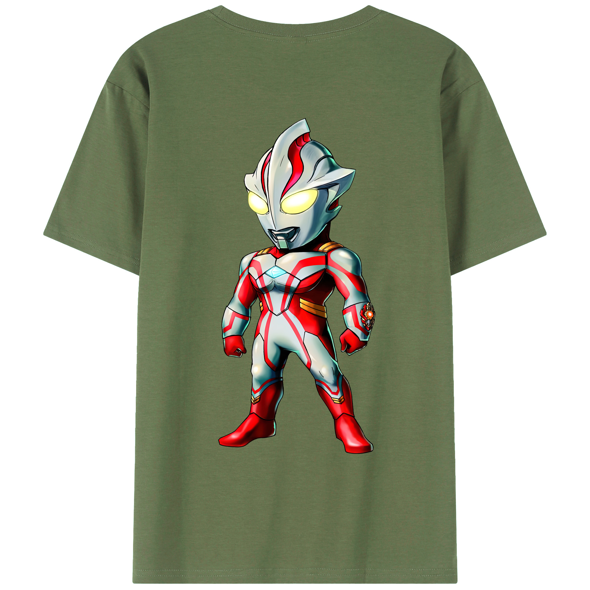 （画像用） ウルトラマン Ultraman 綿100％ メンズ半袖Tシャツ（バックプリント） 通気性